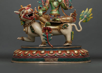 Unique Simhanada Tara Statue | Awakened Mother of Buddhas
