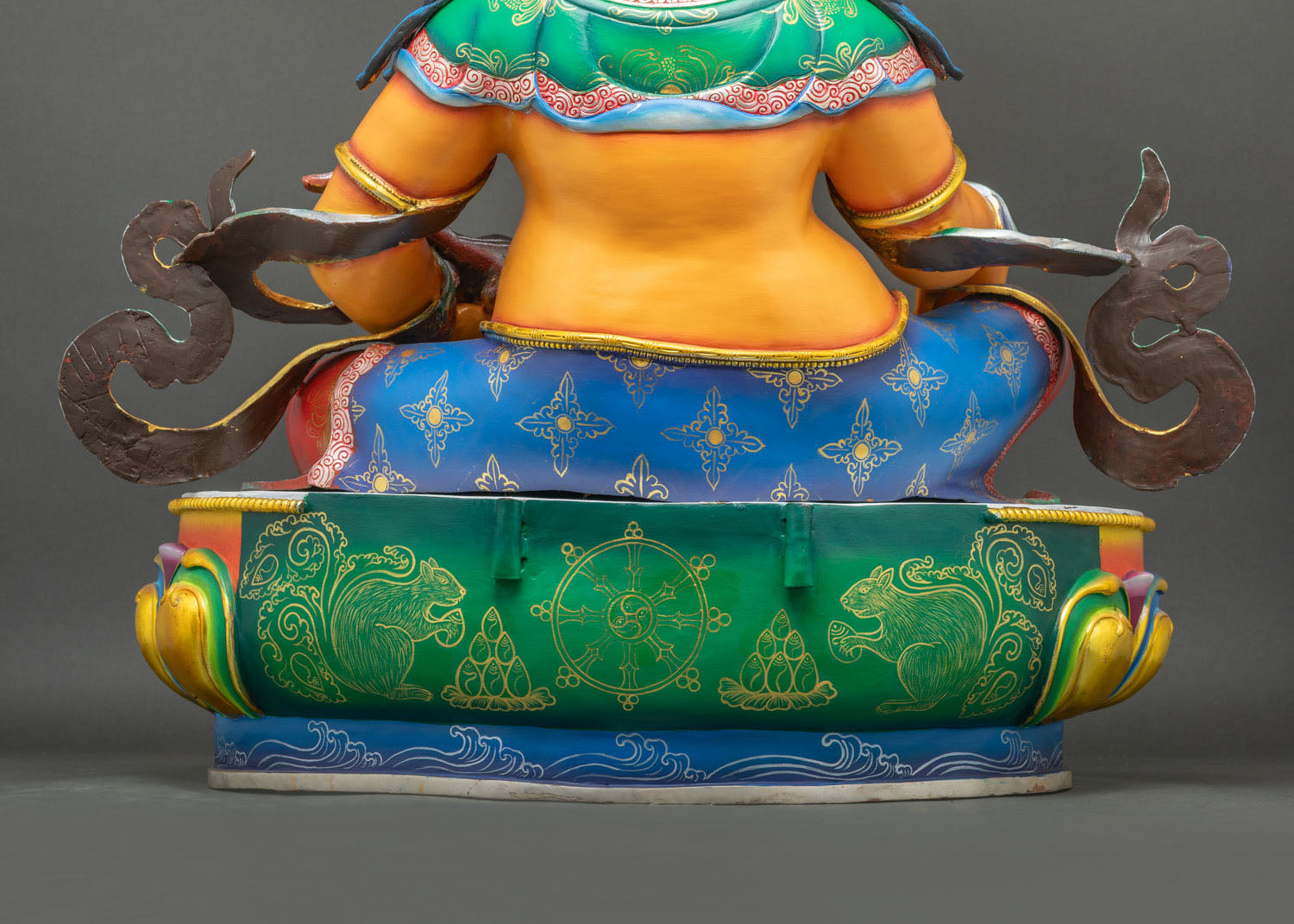 32" Yellow Dzambhala Statue | Exceptional Buddhist Nepali Artwork