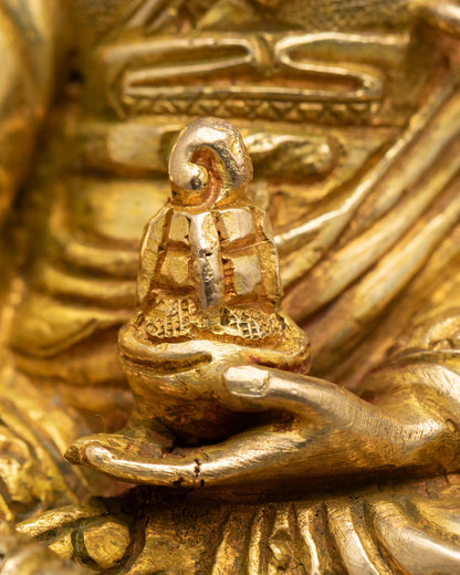 Guru Rinpoche | Authentic Handmade Copper Statue from Nepal