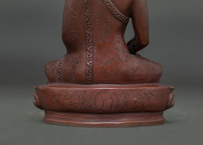 Oxidized Amitabha Buddha Statue | Exquisite Buddhist Altar Sculpture