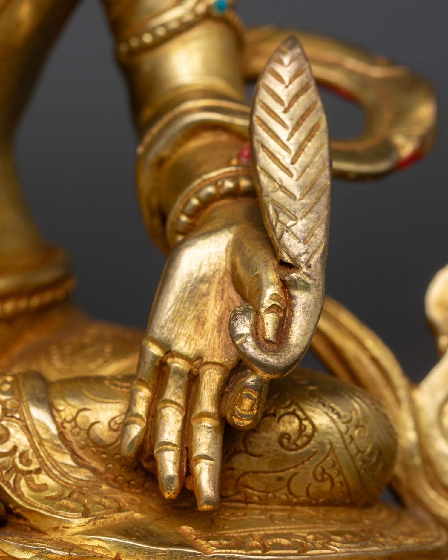 Kshitigarbha | Nepalese 24K Gold Copper Sculpture