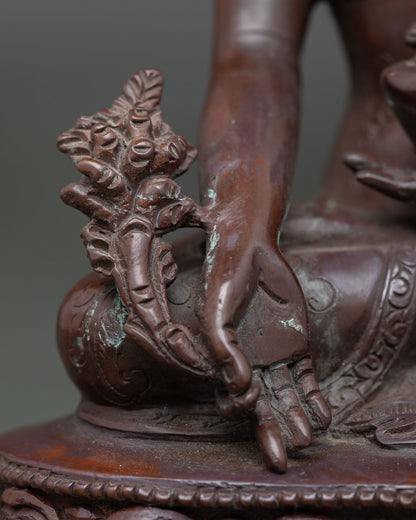 Three Buddha Set Statue | Oxidized Buddhist Art from Nepal