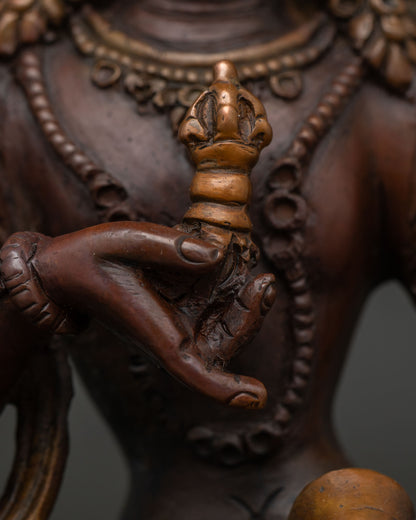 Oxidized Vajrasattva Statue | Himalayan Buddhist Artwork