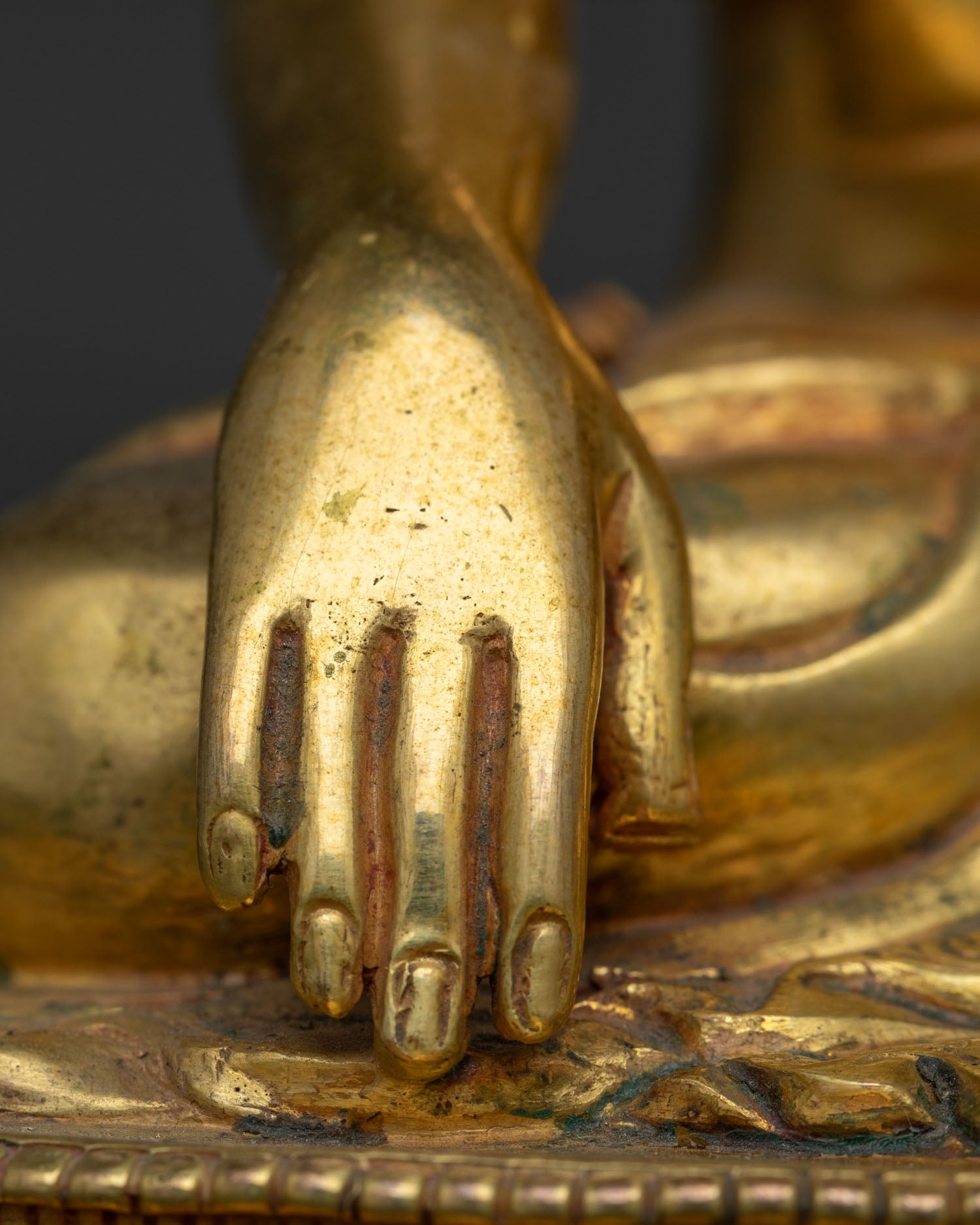 Shakyamuni Buddha Statue | 24k Gold-Gilded Buddhist Sculpture