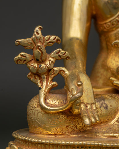 Medicine Buddha Statue | Handcrafted Himalayan Copper Sculpture