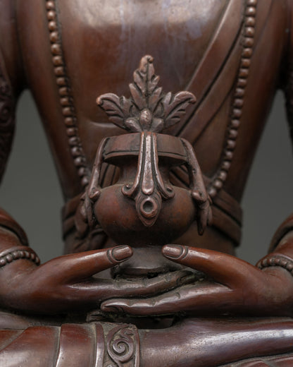 Oxidized Amitayus Statue | Symbol of Longevity and Wisdom