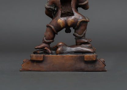 Black Dzambhala Statue | Vajrayana Wealth Deity Figure
