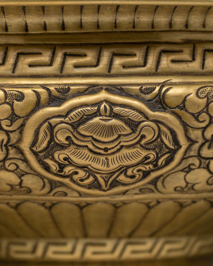 Food Offering Bowl | Handcrafted Brass Buddhist Ritual Vessel
