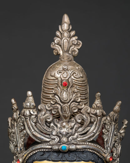 Crowned Shakyamuni Buddha Statue | Tibetan Buddhist Artwork