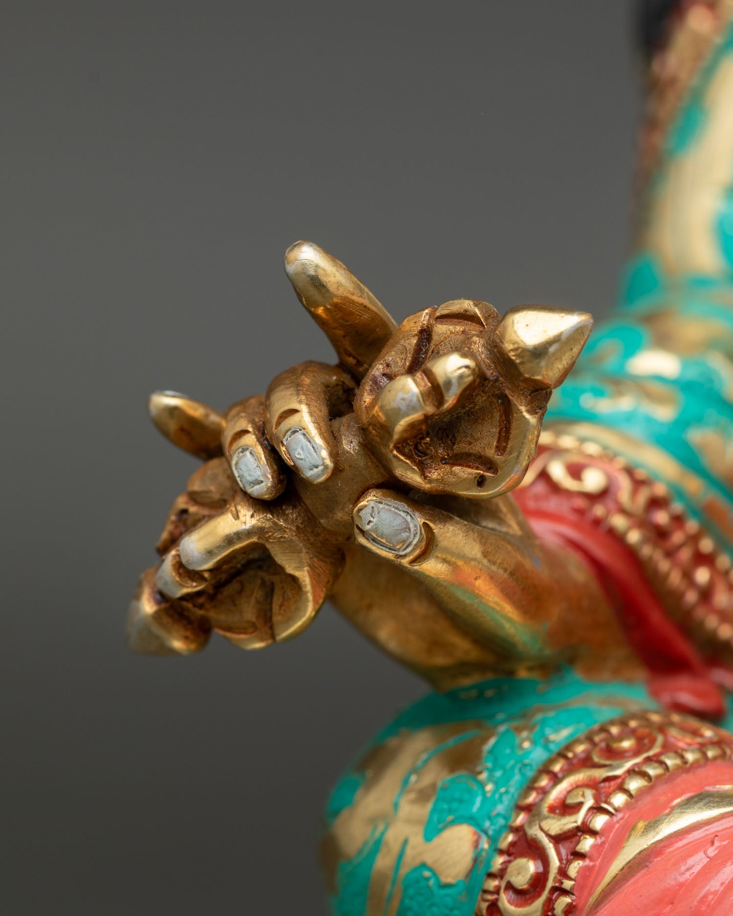 Guru Rinpoche Statue | Hand-Carved Nepalese Spiritual Artwork