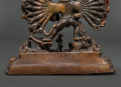 Buffalo-Headed Yamantaka with Consort Statue | Handcrafted Buddhist Sculpture