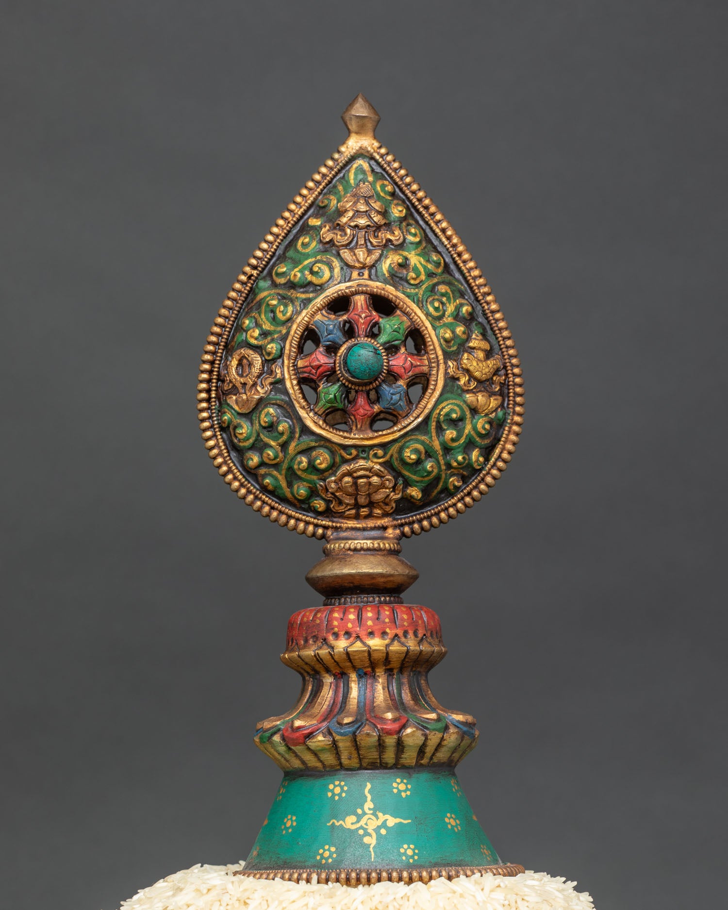 12-Inch Mandala Offering Set | Handcrafted Buddhist Altar Offering