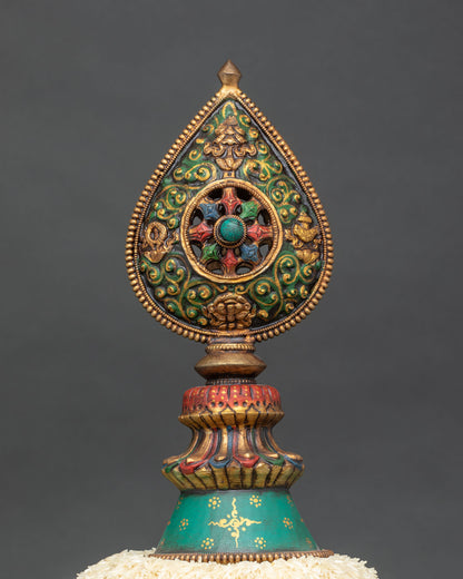 12-Inch Mandala Offering Set | Handcrafted Buddhist Altar Offering