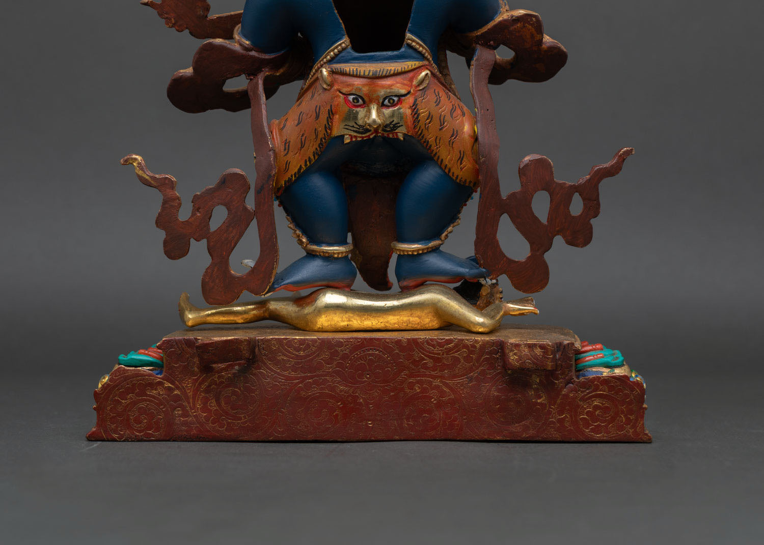 Sakya Mahakala Statue | Tibetan Wrathful Guardian Sculpture
