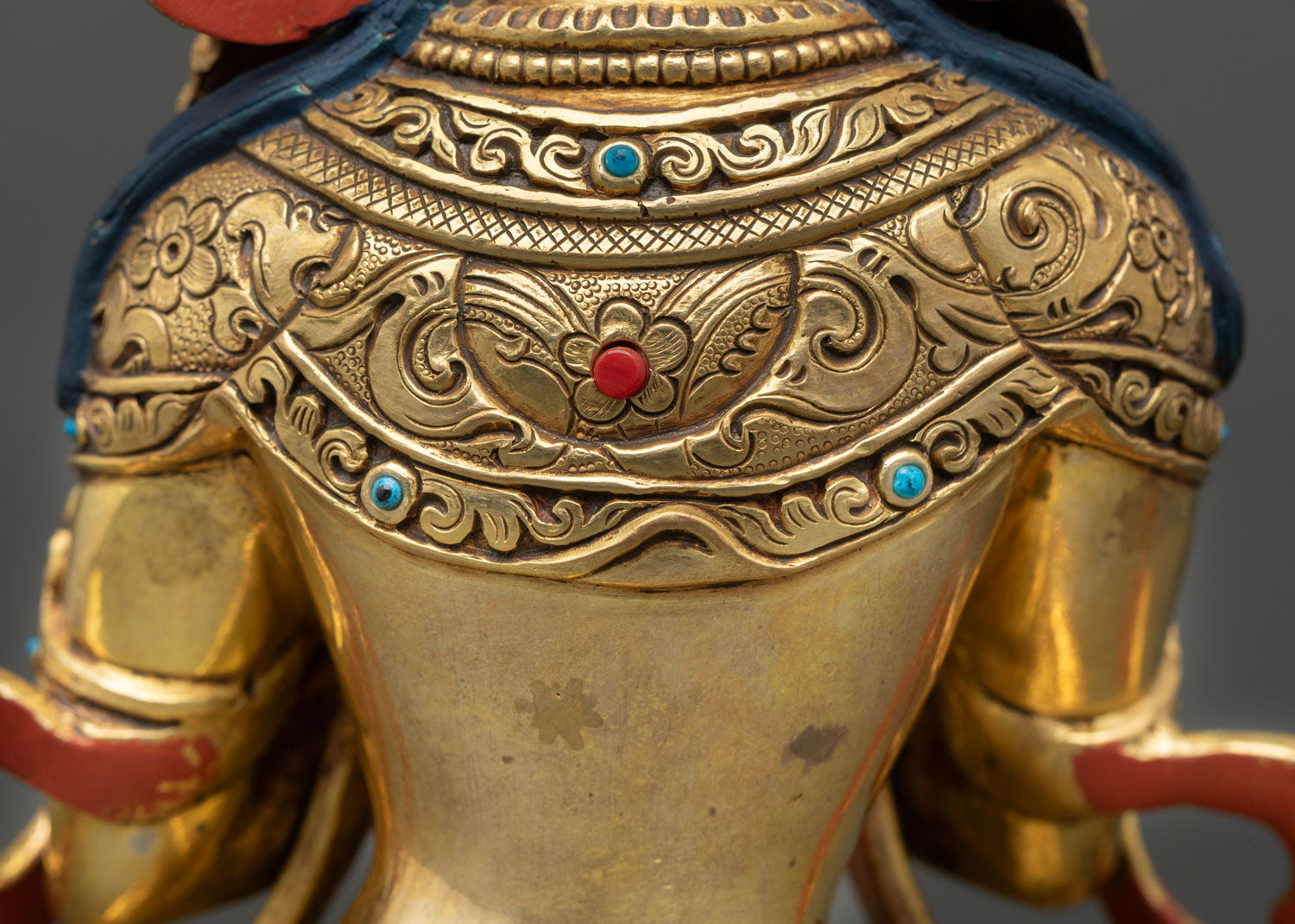 Vajradhara Buddhist Statue | Gold Fire-Gilded Copper Art