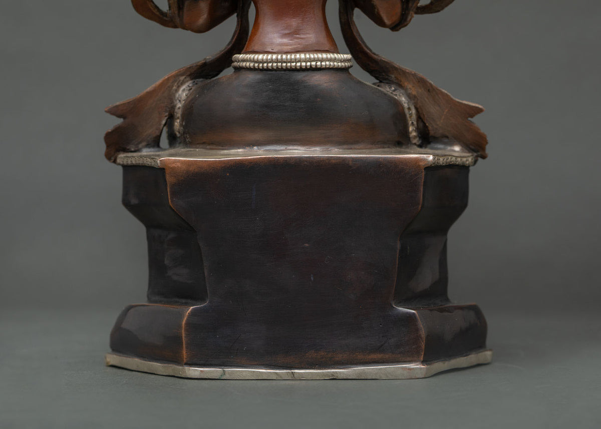 Oxidized Maitreya Buddha Statue – Authentic Buddhist Home Decor