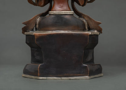 Oxidized Maitreya Buddha Statue – Authentic Buddhist Home Decor