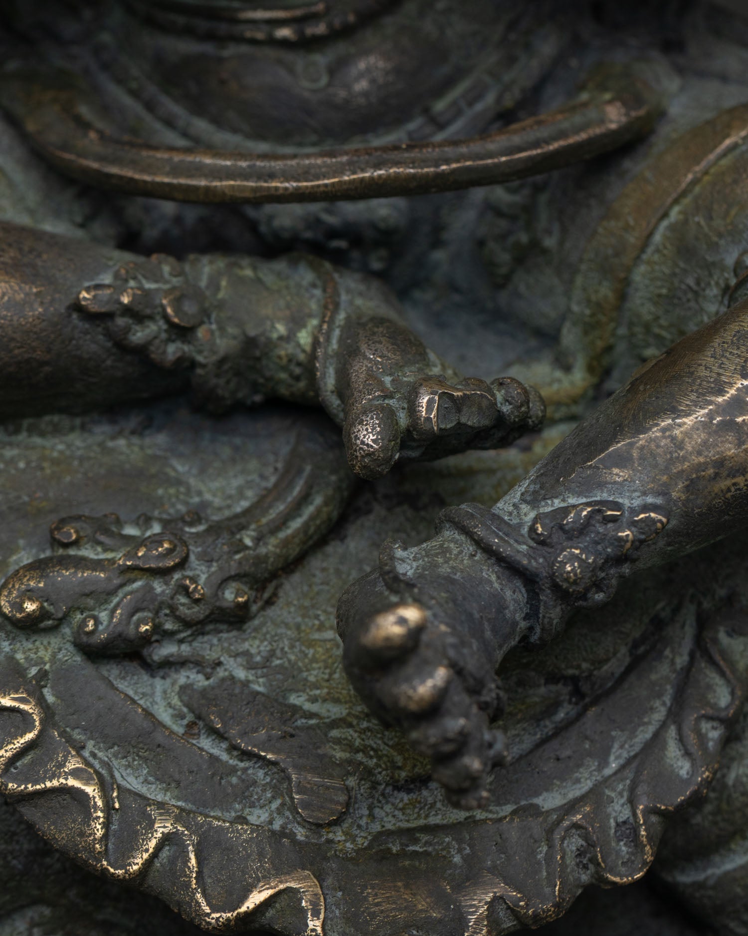 Simhanada Manjushri Statue | Antique-Finish Bronze Sculpture