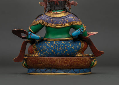 Green Dzambhala Yab-Yum Statue – Overcome Financial & Spiritual Obstacle