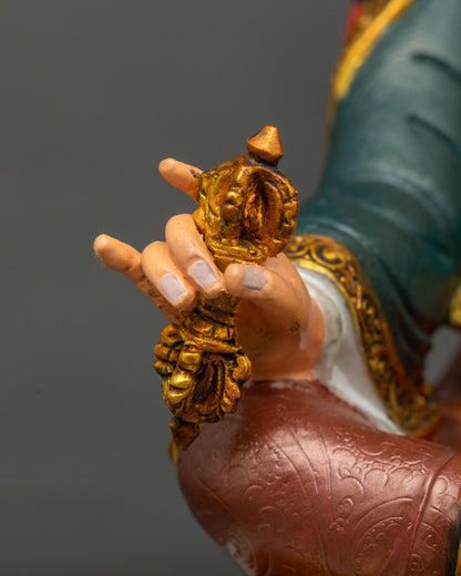 Colorful Guru Rinpoche Statue | Buddhist Artwork from Nepal
