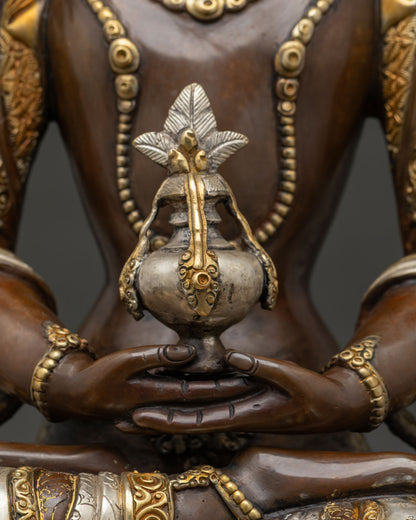 Amitayus Buddha Statue | Fine Nepali Buddhist Metalwork