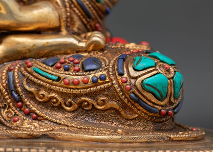 Shakyamuni Buddha Statue | Gold-Gilded Historical Buddha Sculpture