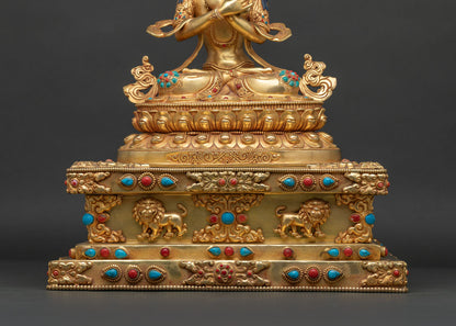 Enthroned Vajradhara Buddha Statue – Exceptional Quality Art Piece