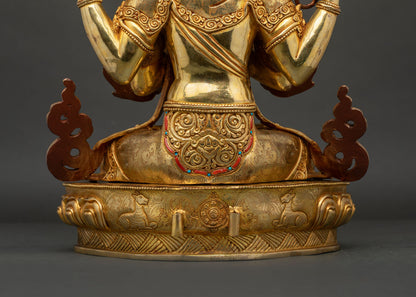 Chenrezig Statue | Newari Crafted Avalokiteshvara Buddhist Art