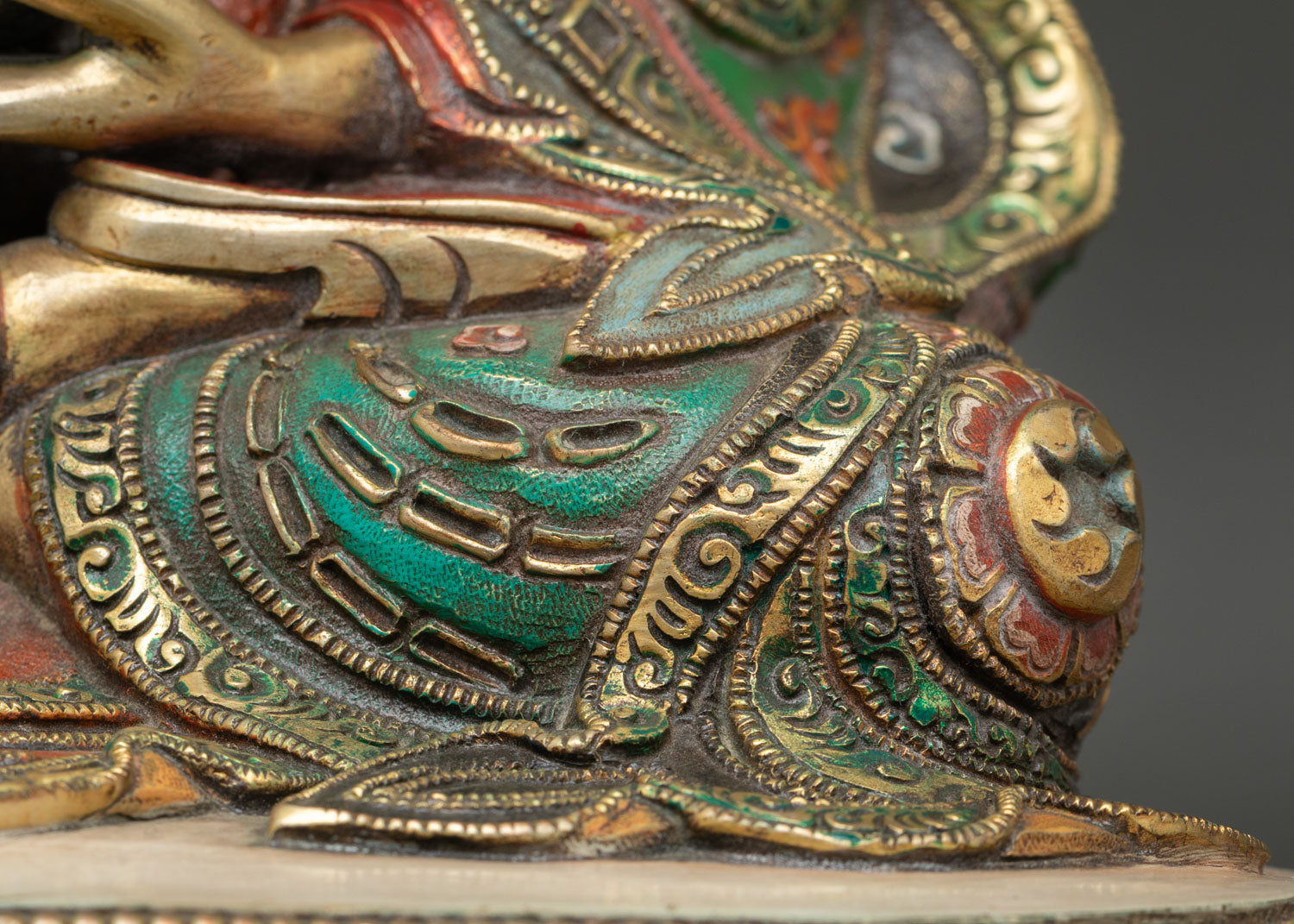 Tsokye Dorje Statue | Hand-Painted Copper Himalayan Sculpture