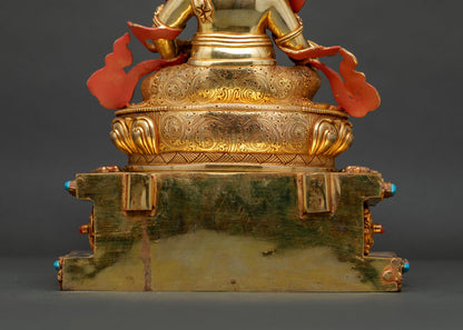 Dzambhala On Jeweled Throne Statue | Tibetan Buddhist Sculpture