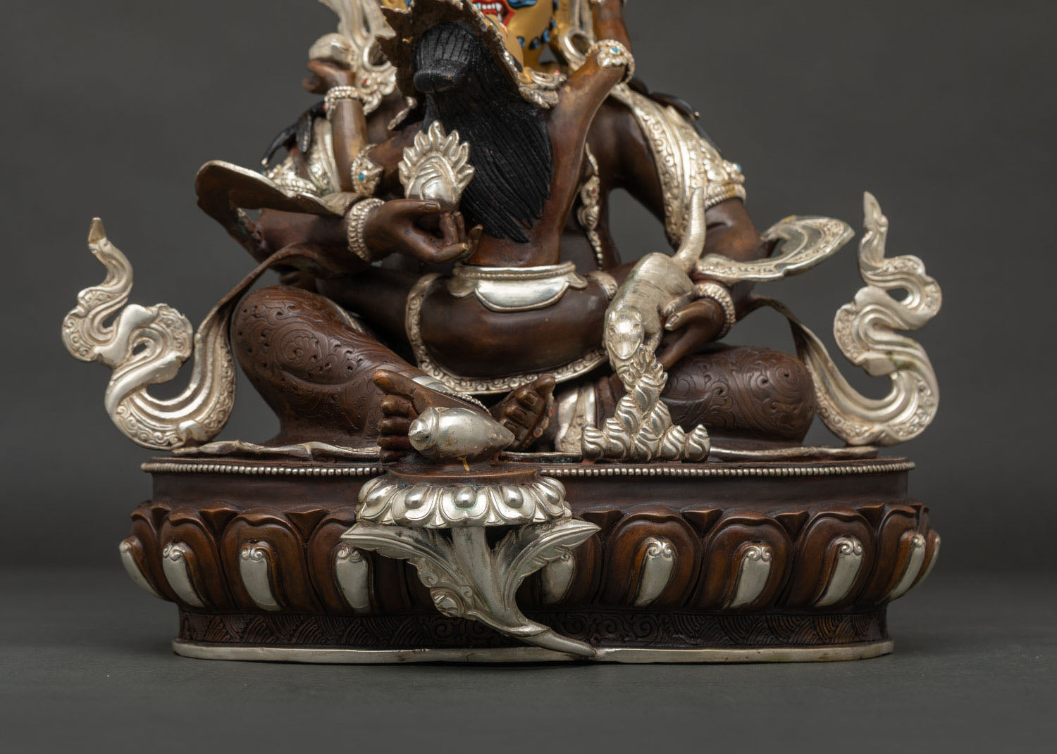 Dzambhala with Consort Statue | Lost-Wax Buddhist Art from Nepal
