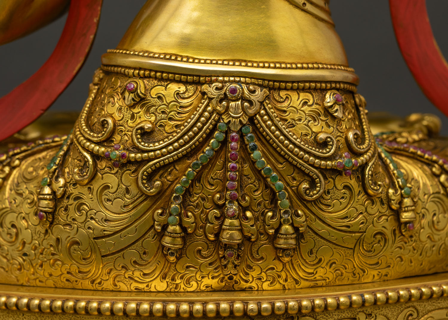 Large Size Manjushri Statue | 24K Gold Fire-Gilded Copper Sculpture