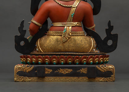 Dzambhala On Throne Statue | Manifest Prosperity and Abundance