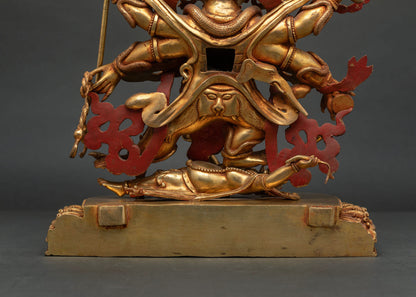 Six-Armed Mahakala Statue | Traditional Himalayan Buddhist Art
