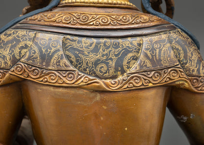 Green Tara Statue | Handmade Copper Art for Spiritual Practice