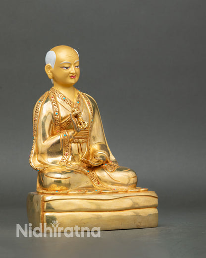Five Shakya Master Statue Set - Himalayan Buddhist Lineage Figures