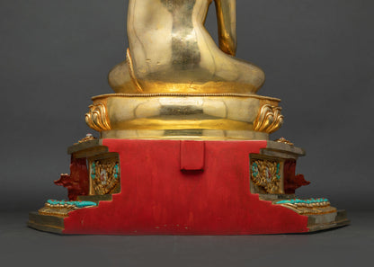 Enthroned Shakyamuni Buddha Statue | Spiritual Figurine for Meditation