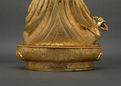 Powerful Guru Padmasambhava Statue | Buddhist Copper Figurine