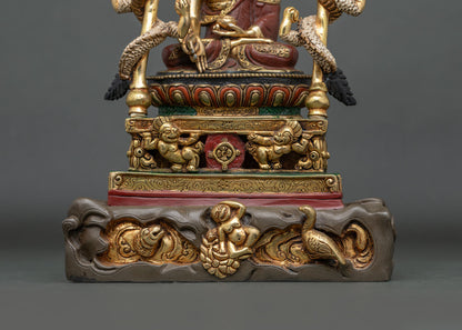 Medicine Buddha Statue With Throne & Five Dhyani Buddhas