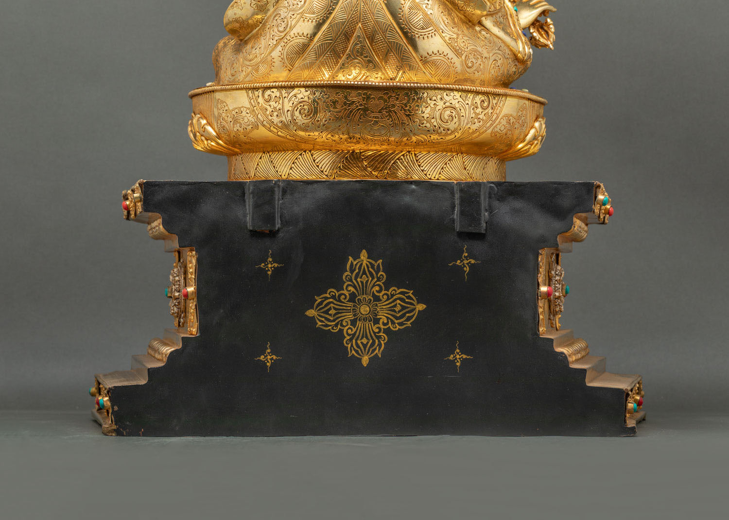Large Guru Rinpoche Statue with Ornate Throne for Prayer Room & Altar