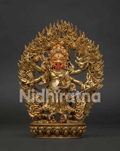 White Mahakala Statue