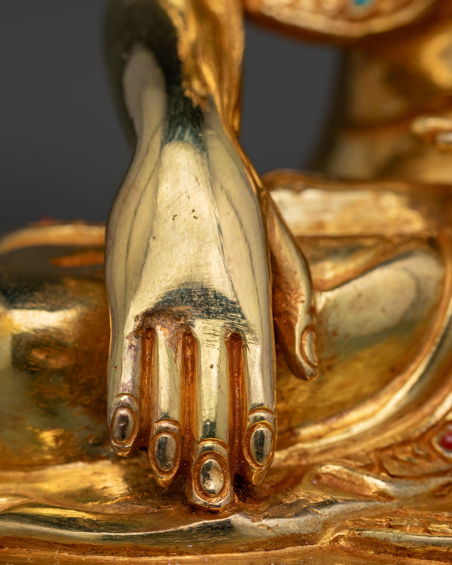 Crown Shakyamuni Buddha | Gold Gilded Buddhist Statue