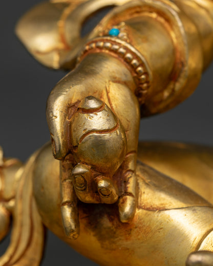 Dzambhala Statue | Traditional Gold Fire-Gilded Copper Art