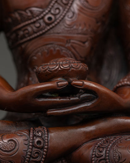 Amitabha Buddha Statue | Copper Buddhist Sculpture from Nepal