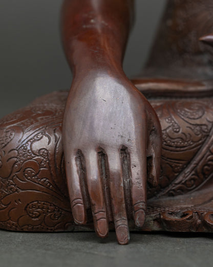 Earth-Touching Shakyamuni Buddha Statue | Zen Decor for Meditation Room