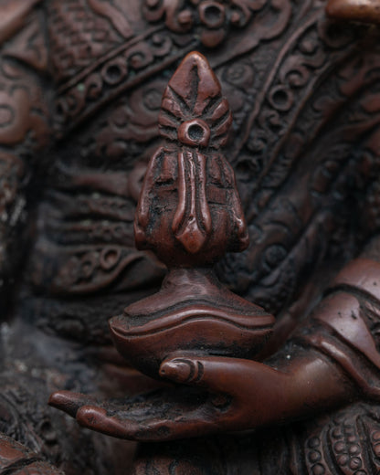 Guru Rinpoche Statue | Nepalese Copper Buddhist Art
