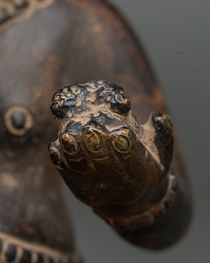 Little Ganesh Statue | Oxidized Copper Buddhist Artwork