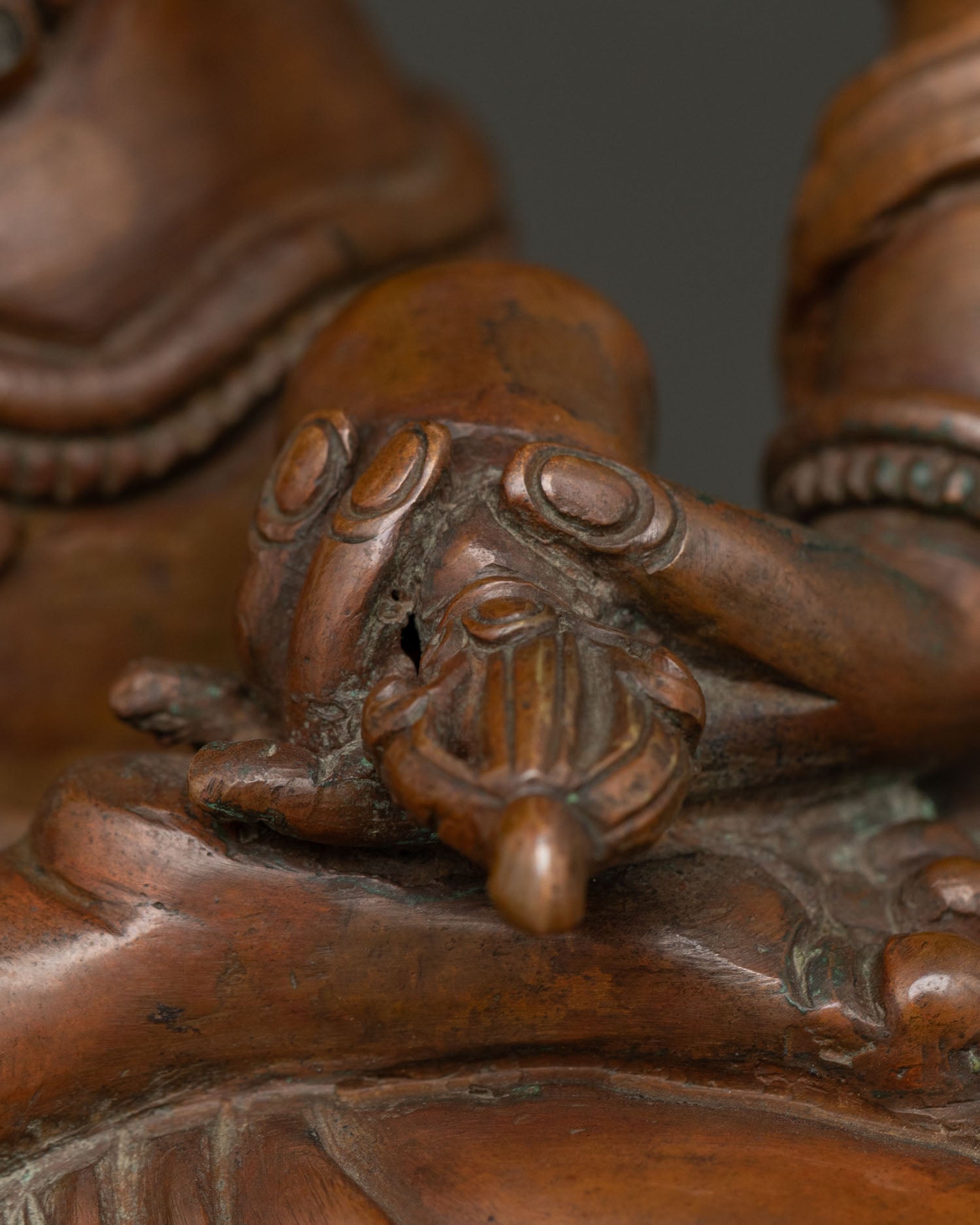 Oxidized Vajrasattva Statue | Meditation Altar Sculpture