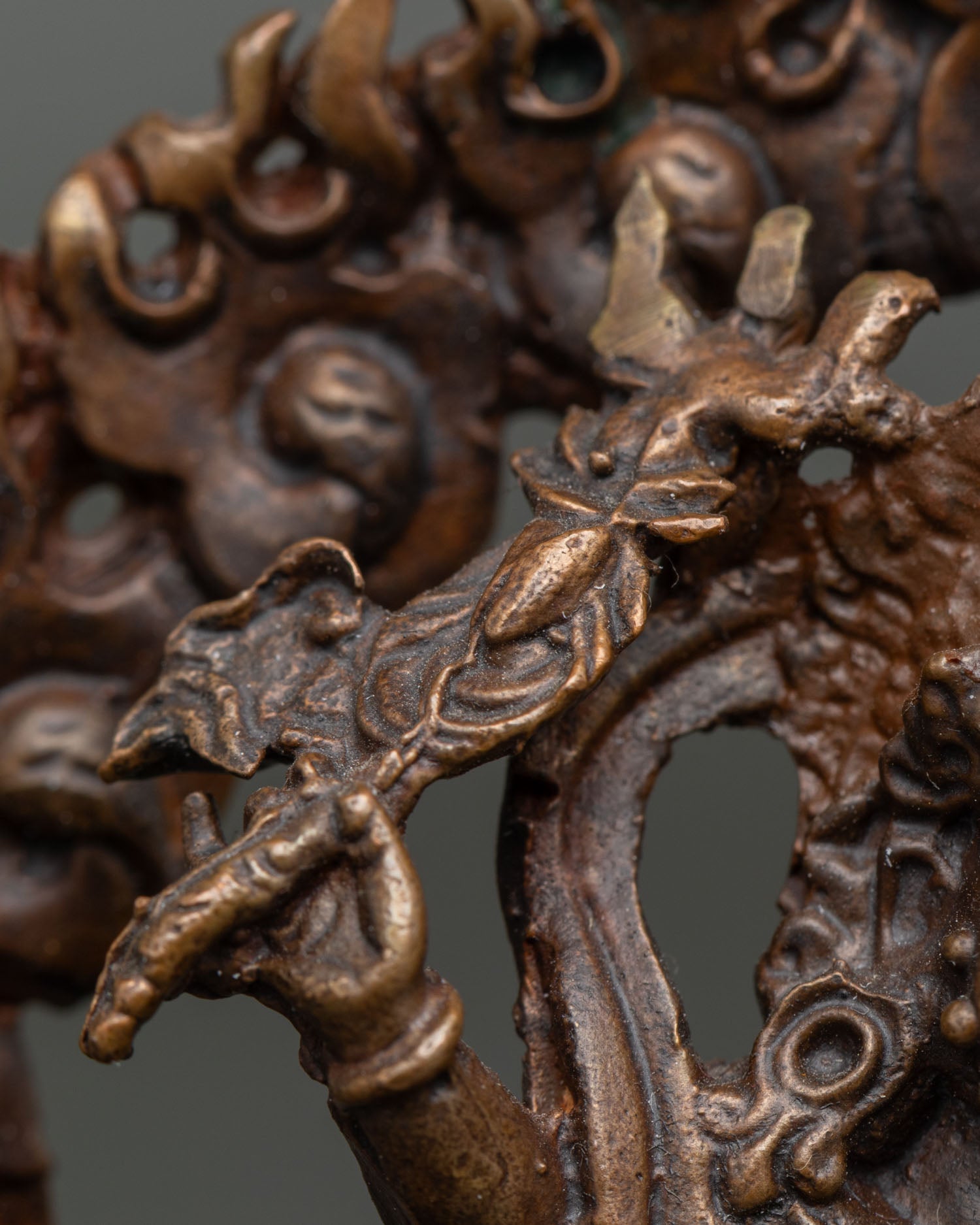 Oxidized White Dzambhala Statue | Handcrafted Buddhist Wealth Deity
