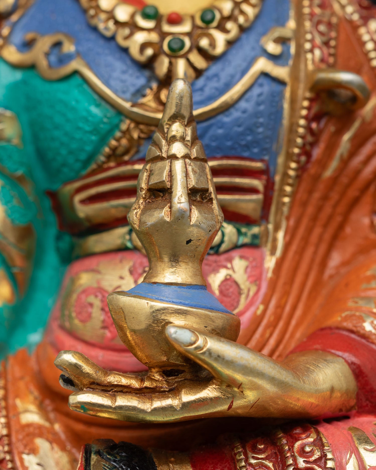 Guru Rinpoche Statue | Hand-Carved Nepalese Spiritual Artwork
